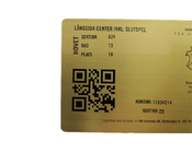 Impression noire en laiton de carte d'adhésion en métal de Code QR balayée