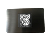 Carte programmable futée Matt Black Brush Finish d'identification d'affaires en métal de NFC QR