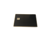 Carte de crédit vierge noire rouge en métal de ruban d'or de miroir avec Chip Slot