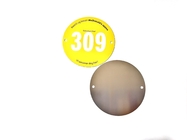 2 plats de label en métal de trous ont adapté le diamètre aux besoins du client de Logo Tag 70mm en métal
