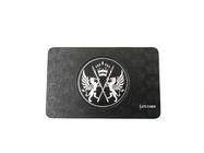 Logo fait sur commande de CR80 Matte Black Metal Business Cards 0.8mm Debossed