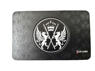 Logo fait sur commande de CR80 Matte Black Metal Business Cards 0.8mm Debossed