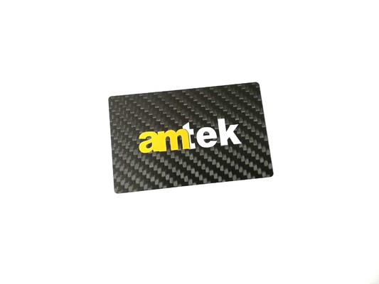 Matt Black Carbon Fibre CR80 Logo Silkscreen Printing Card fait sur commande 0.5mm