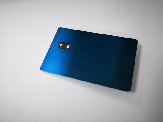 Le métal de NFC de contact a payé d'avance le bleu futé de carte de portefeuille de RFID balayé