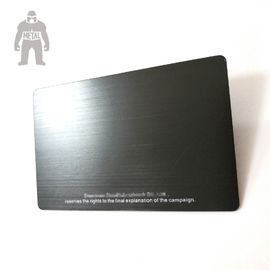 Laser vide de technique de cartes de visite professionnelle de visite en aluminium de noir d'or de Real Estate haut gravé