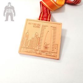 Médaille d'or professionnelle carrée ronde de médaille d'or en métal de Rose pour le match courant de Competetion d'équipe
